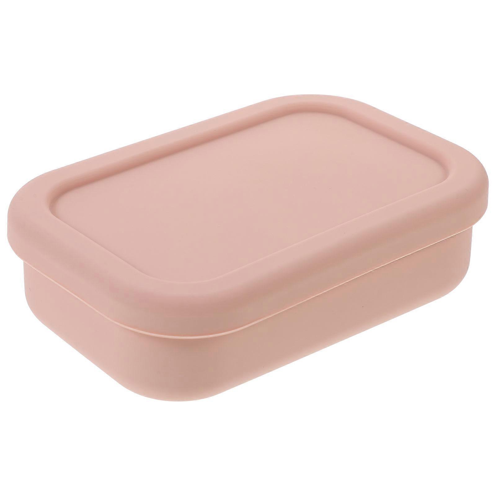 Soap Dish For Travel Portable Soap Holder Leak-Proof Sealed Easy to Clean Pink 1Set