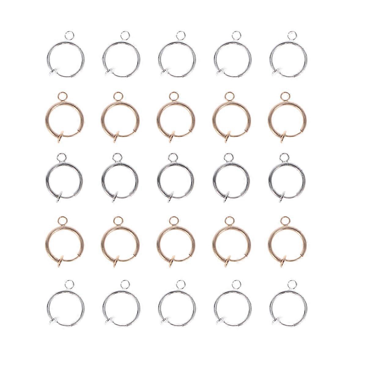 Earring Supply Earring Making Set Metal Non Pierced Earring Setting Components 60Pcs