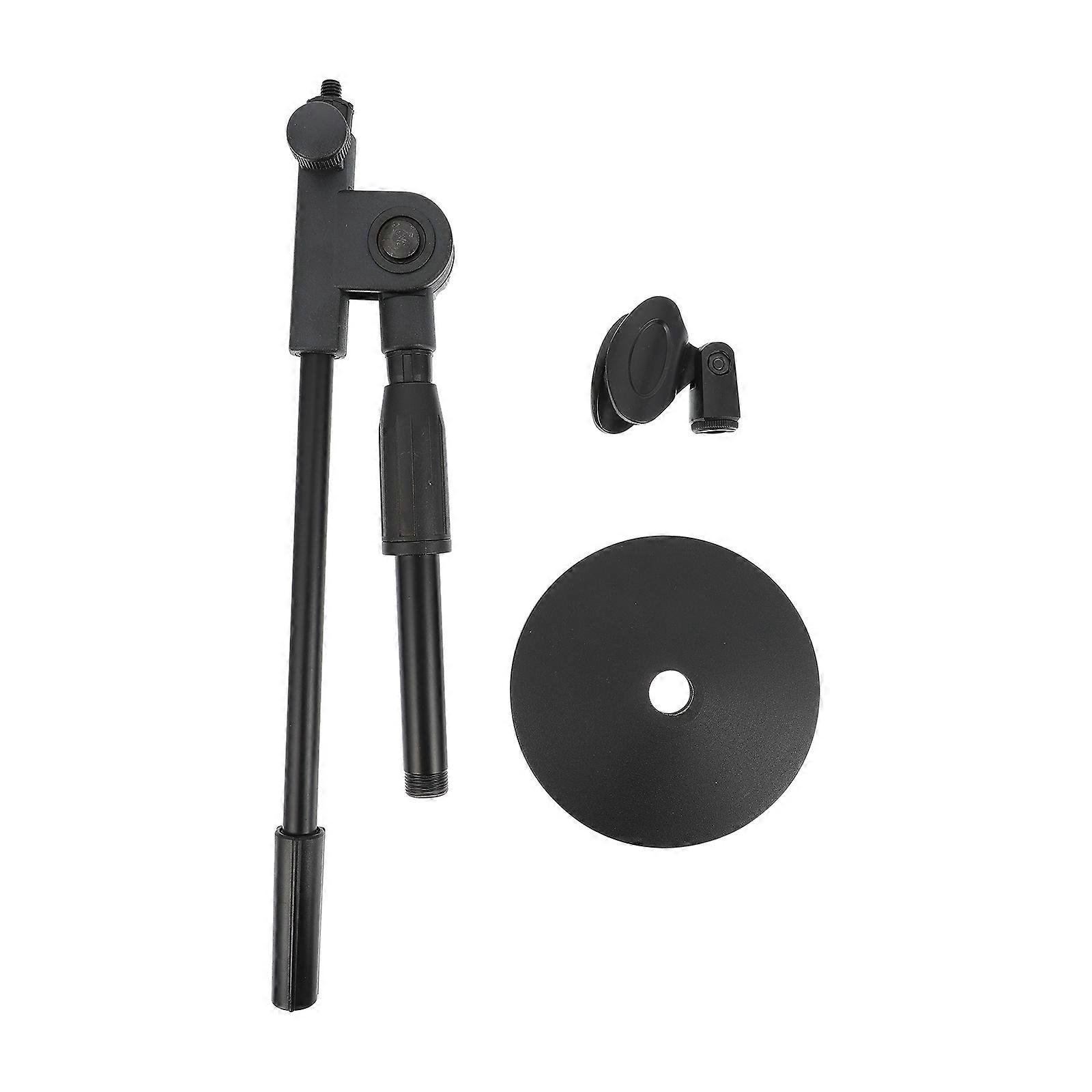 Desk Microphone Stand Simple Design Circular Base Stable Support For Conference Speaker 14X42CM 1Pack