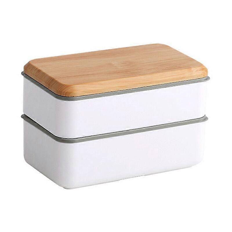 2-Layer Lunch Box for Kids, Bento Box for Students, Workers, Office, Double Layer