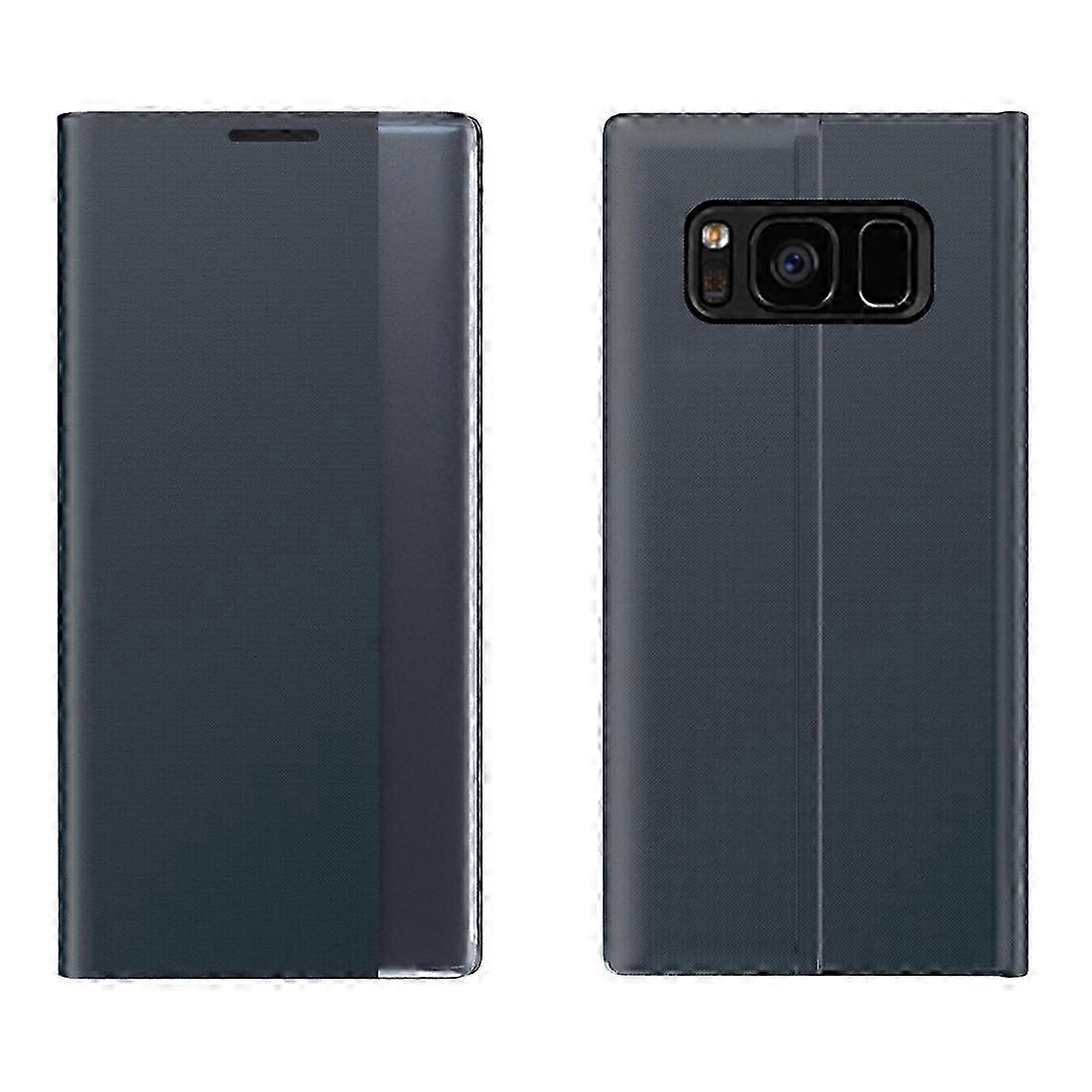 Galaxy Note 8 Flip Case with Plain Texture Cloth & Leather Holder Cover