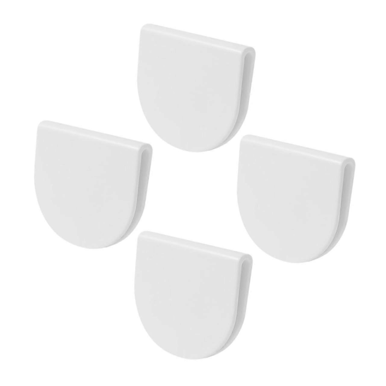 4 Pieces Shower Curtain Clips SelfAdhesive Holders Curtain Clamps for Bathroom to Secure Shower Curtains Prevent Splashing and Wind While Showering