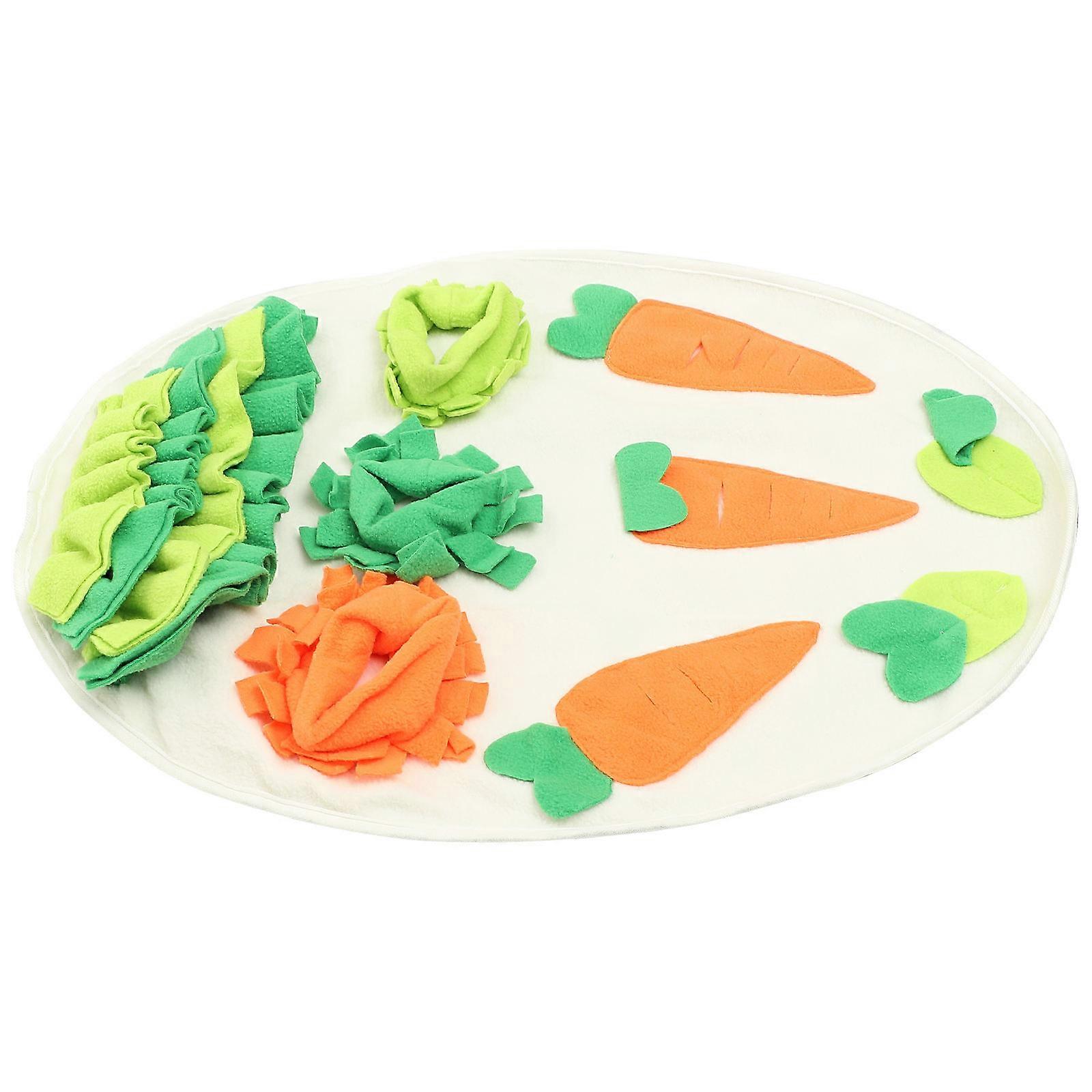 Adorable Bunny Design Hamster Snuffle Mat – Interactive Feeding & Foraging Toy for Guinea Pigs and Rabbits to Enhance Sniffing Skills and Reduce