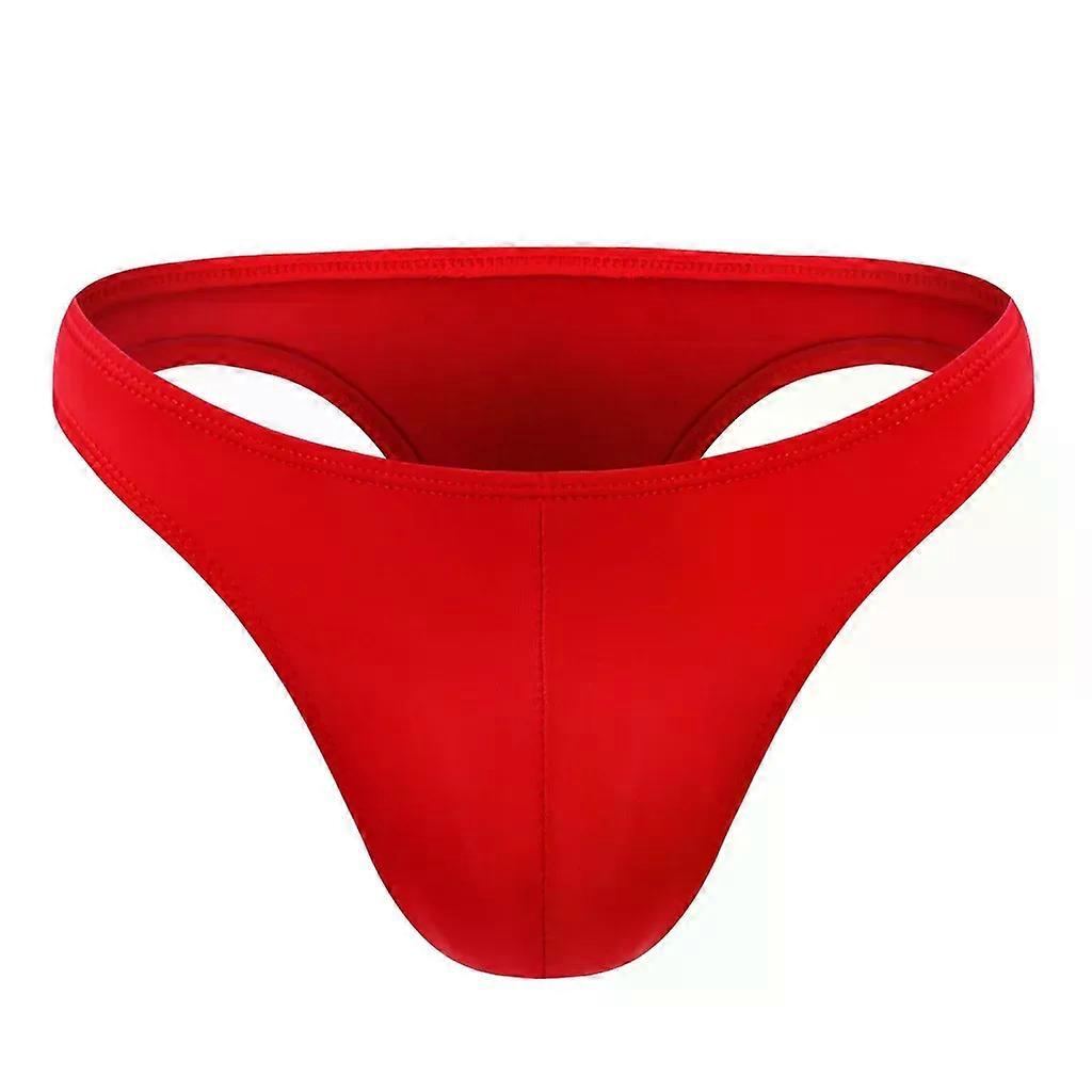 Män Sexiga Underkläder Elastisk Is Silke Cool Feel Quick Dry T Back Thong Bög Erotisk Låg midja U Konvex Påse G-string Bekväm Underpant