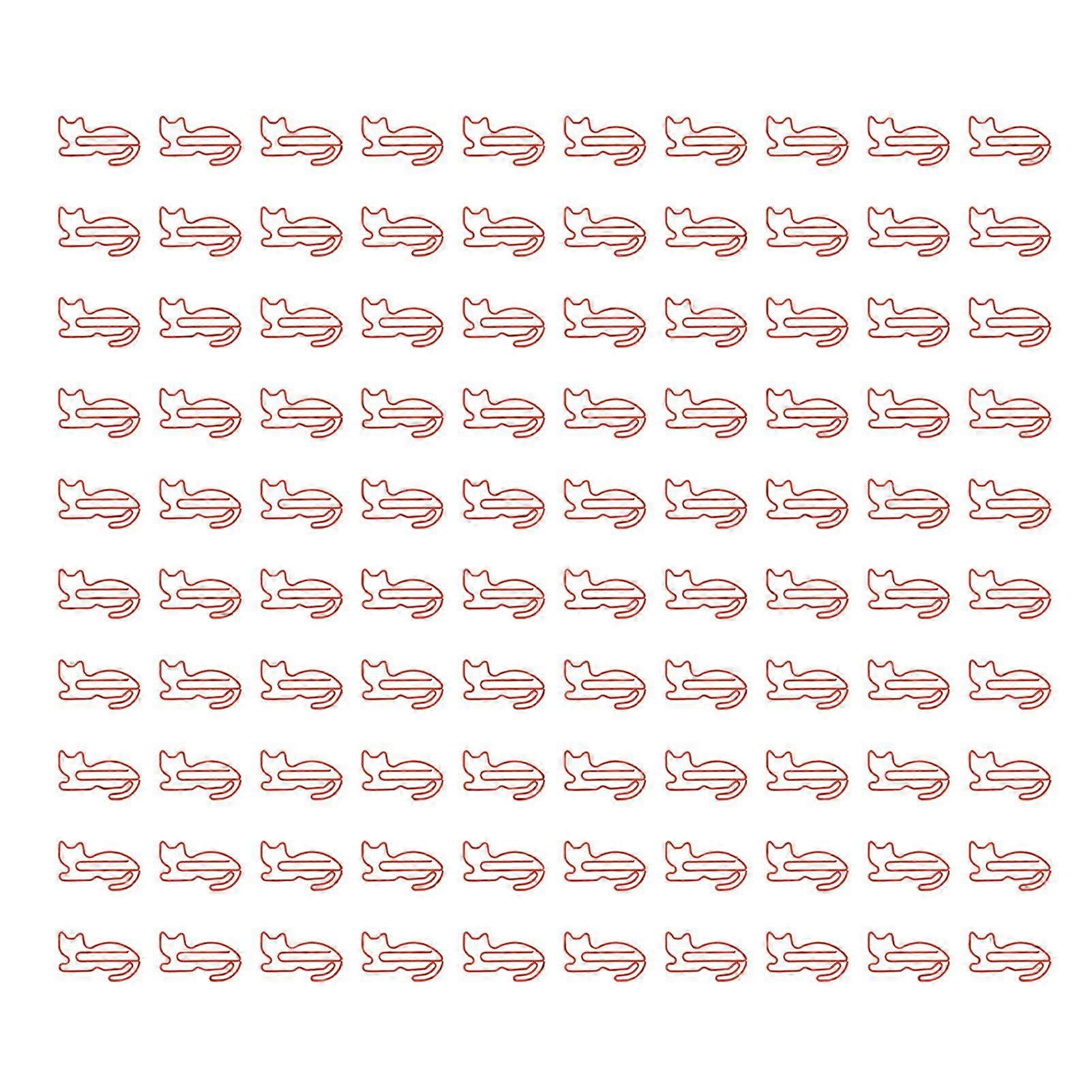 2025 Latest Model  100pcs Cat Shape Paper Clips Plating Process Increased Slip
