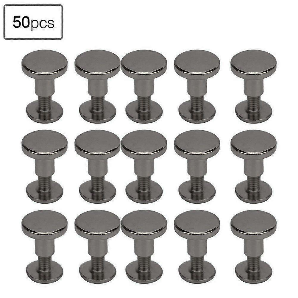 2025 Latest Model 50 Set 8mm Pure Copper Flat Head Rivets Leather Strap