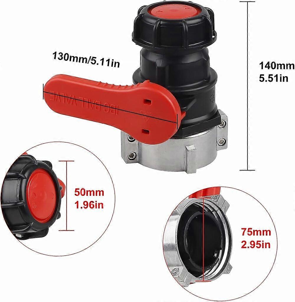 2 pcs. IBC tank adapter, tank valve IBC tank valve, IBC tank