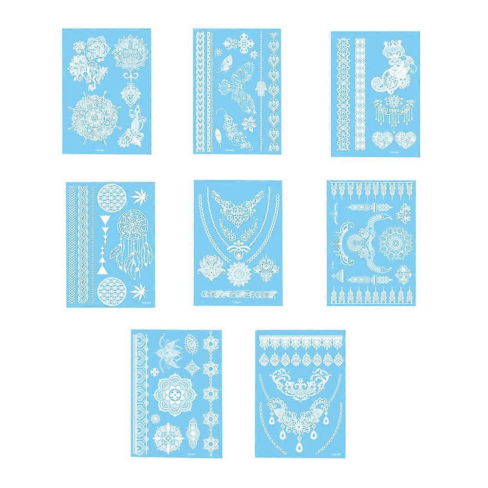 Decorative Stickers Valentine's Day Wedding Decals Mixed Style Paper Material 8 Sheets