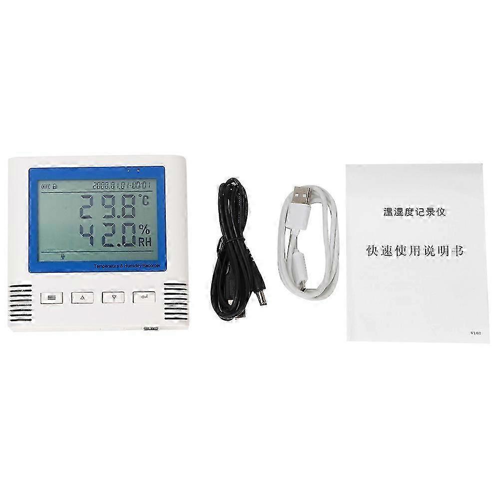 Temperature and Humidity Recorder Usb Large Screen Wide Viewing Angle LCD Display -3