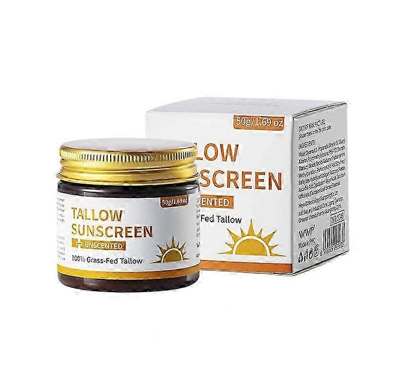 Baume Solaire Suif de Boeuf et Zinc - Suif de Boeuf pour Protection Solaire Instantanée de la Peau, Crème Solaire Suif de Boeuf pour le Visage & Corps Formule Non Grasse, Suif de Boeuf Moi