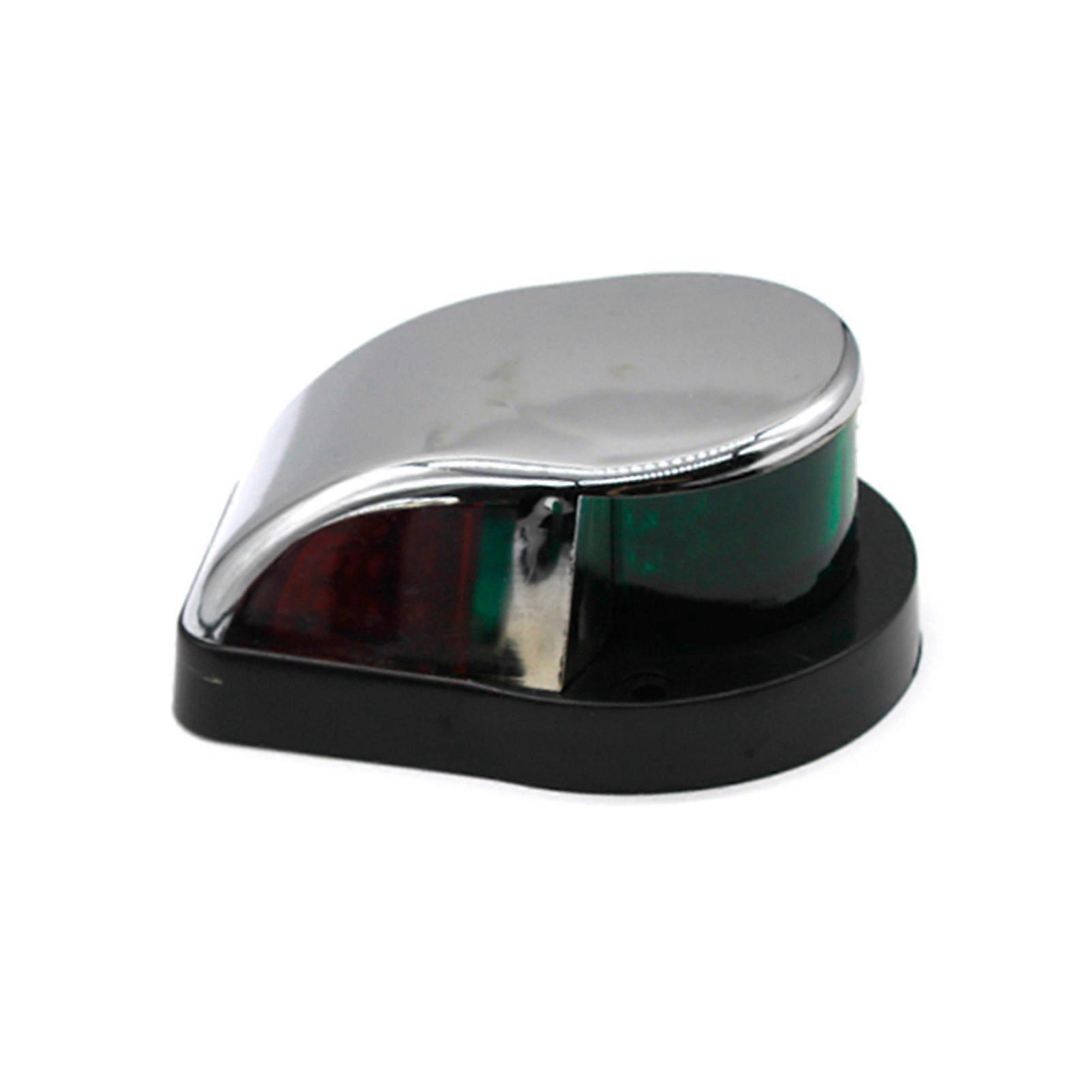 LED Boat Navigation Light Red and Green Marine Navigation Light Boat for Pontoon Yacht DC12V Silver Plated Frame