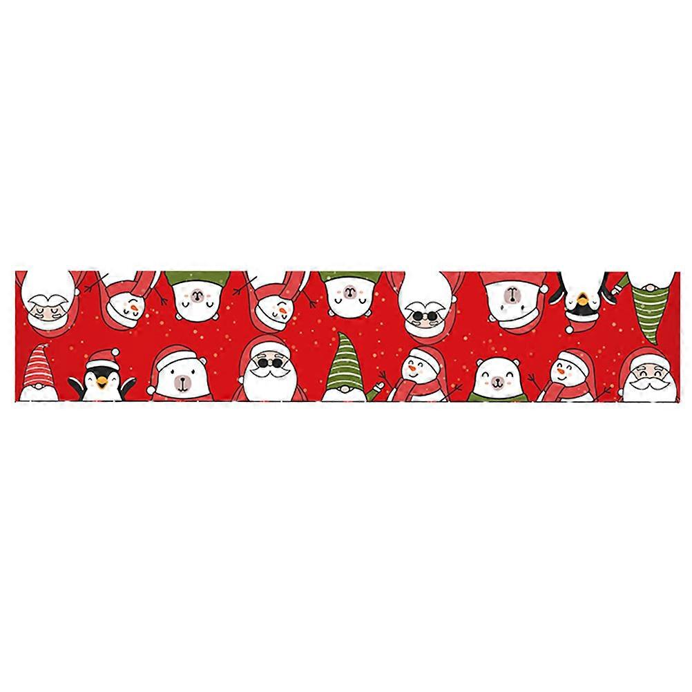 Holiday Rectangle Tablecloth Christmas Table Runner Home Use Assorted Color 180X30X0.5cm Party Atmosphere Creation 1Pcs