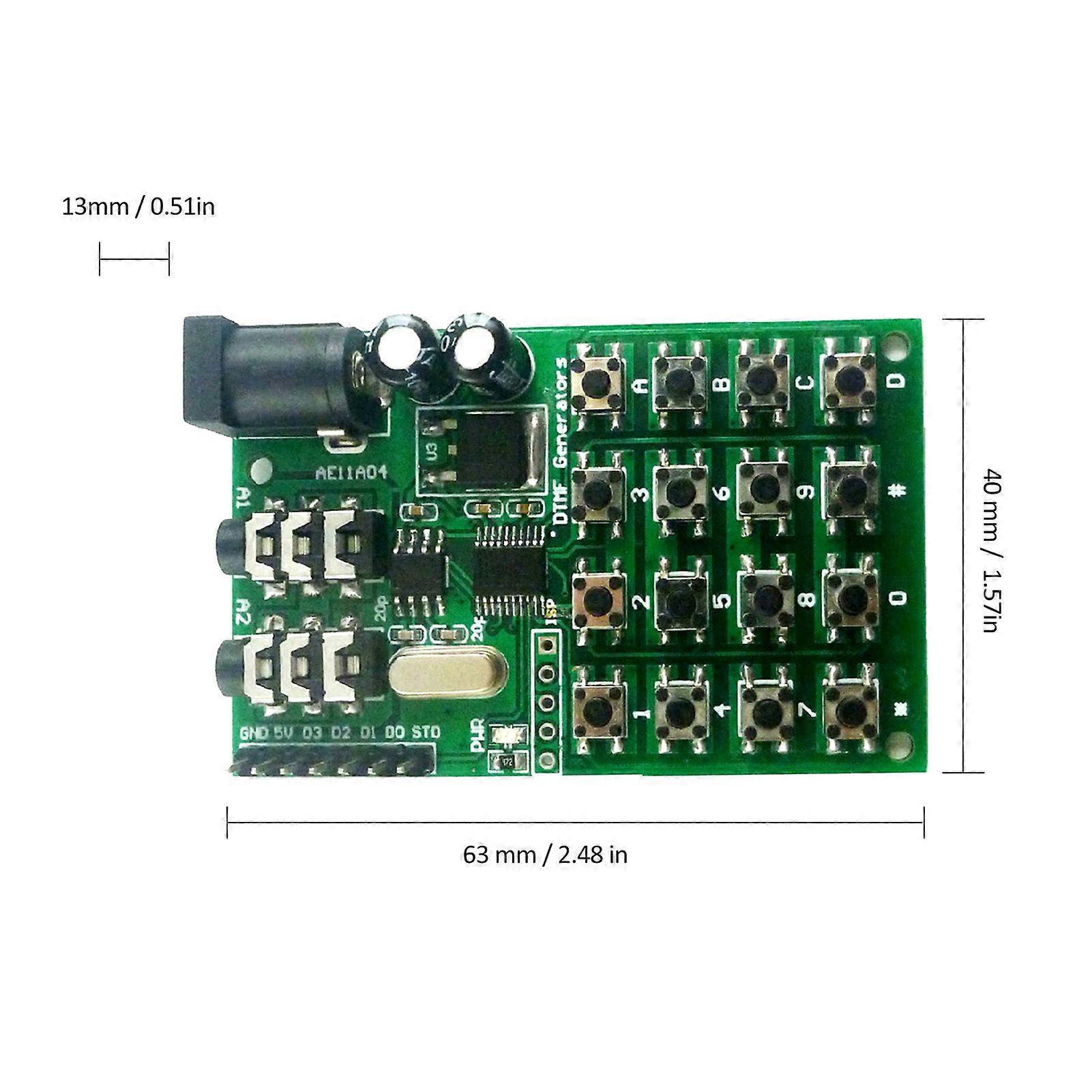DTMF 5-24VDC o Generator Module Voice Dual Encoder Transmitters Board Clavier pour MT8870 / CE004 / CE005 / CE023 / AD22B04 / AD22A08
