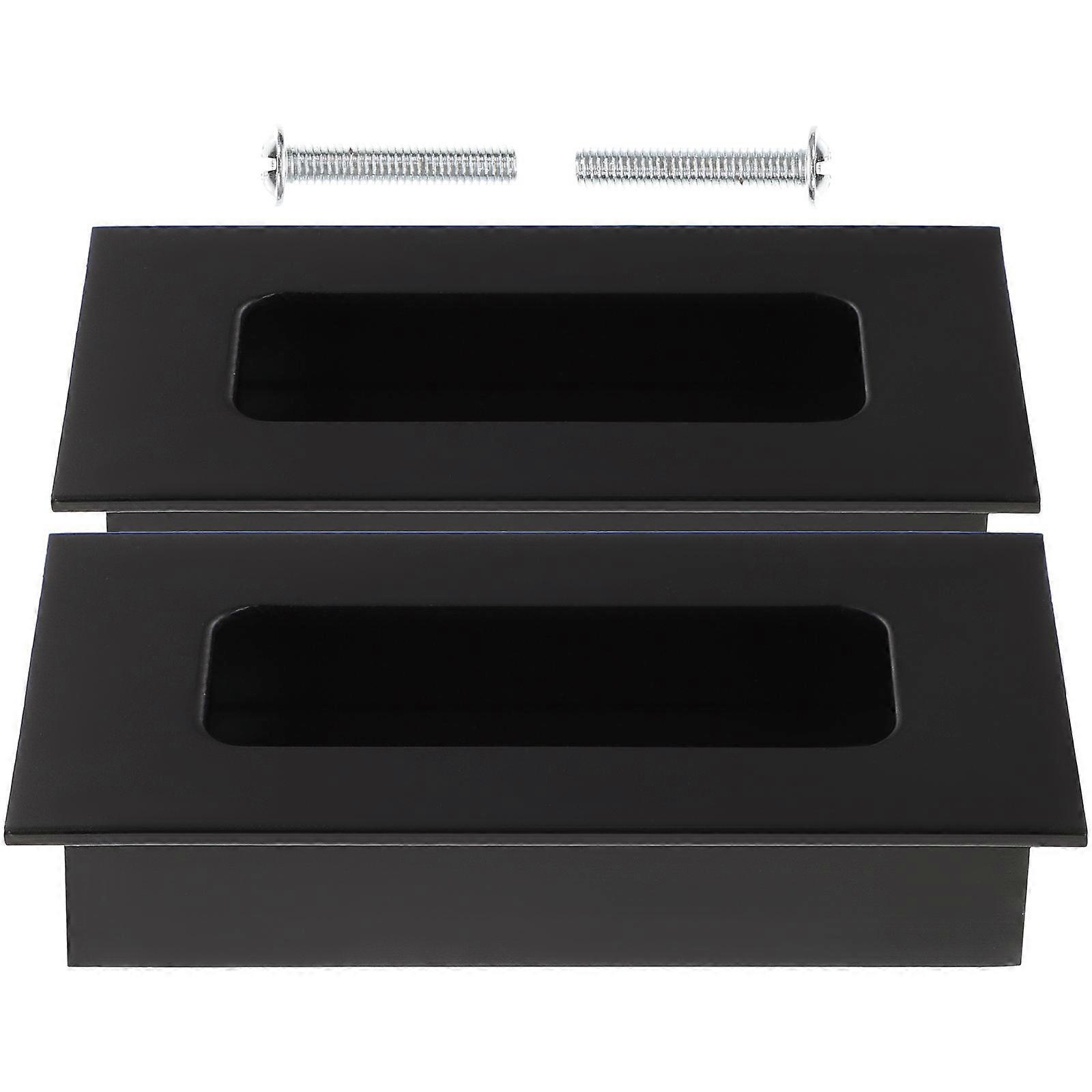 Concealed Cabinet Handles Rectangular Shape Classic Color Rust Proof 2Set