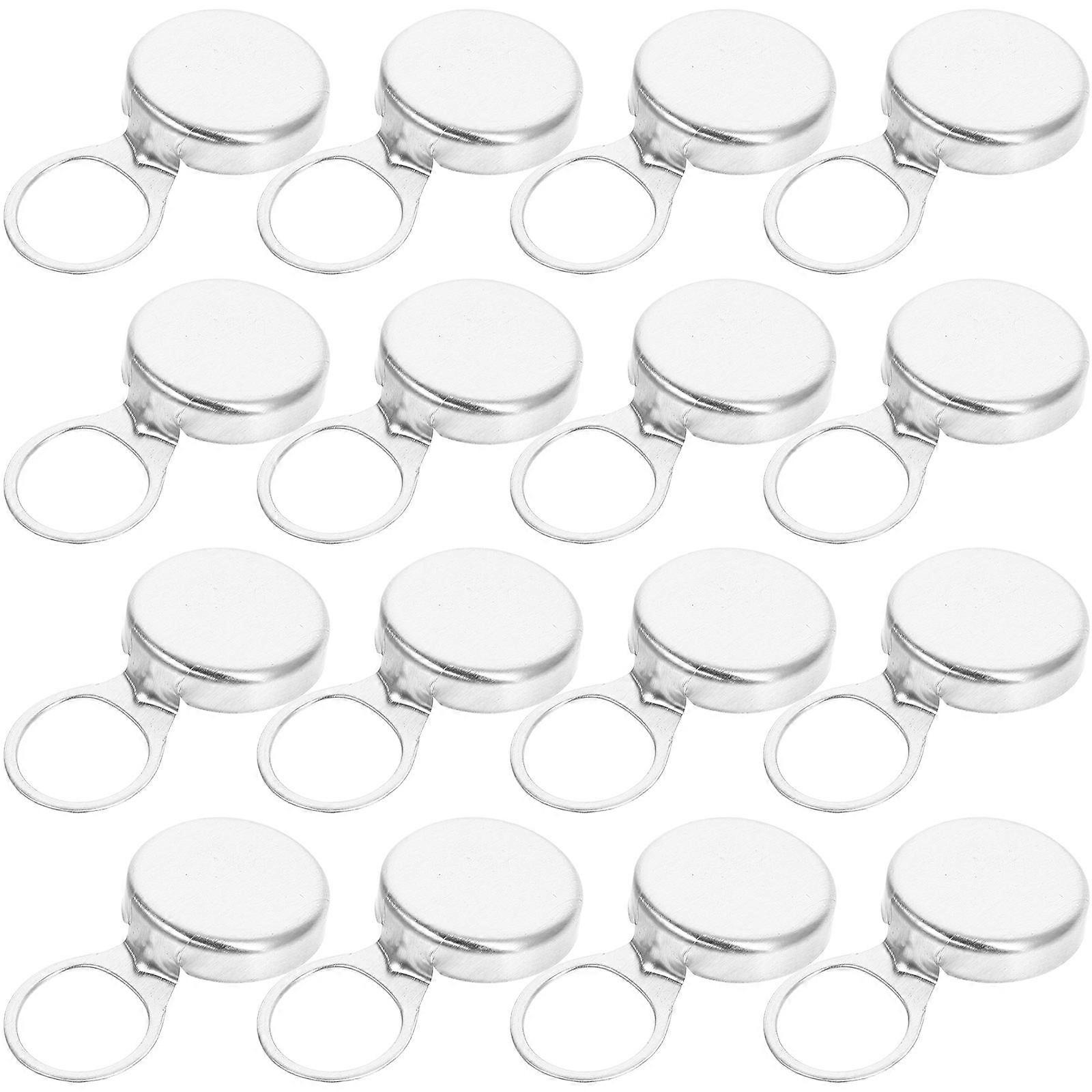 Soda Can Covers Lids Round Shape Silver Color Aluminum Material Certified 24Set