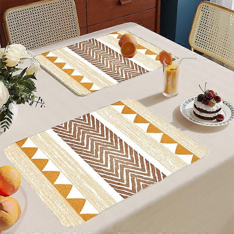 8piece PVC table mats in Bohemian style, heatresistant, nonslip (Set of 4)