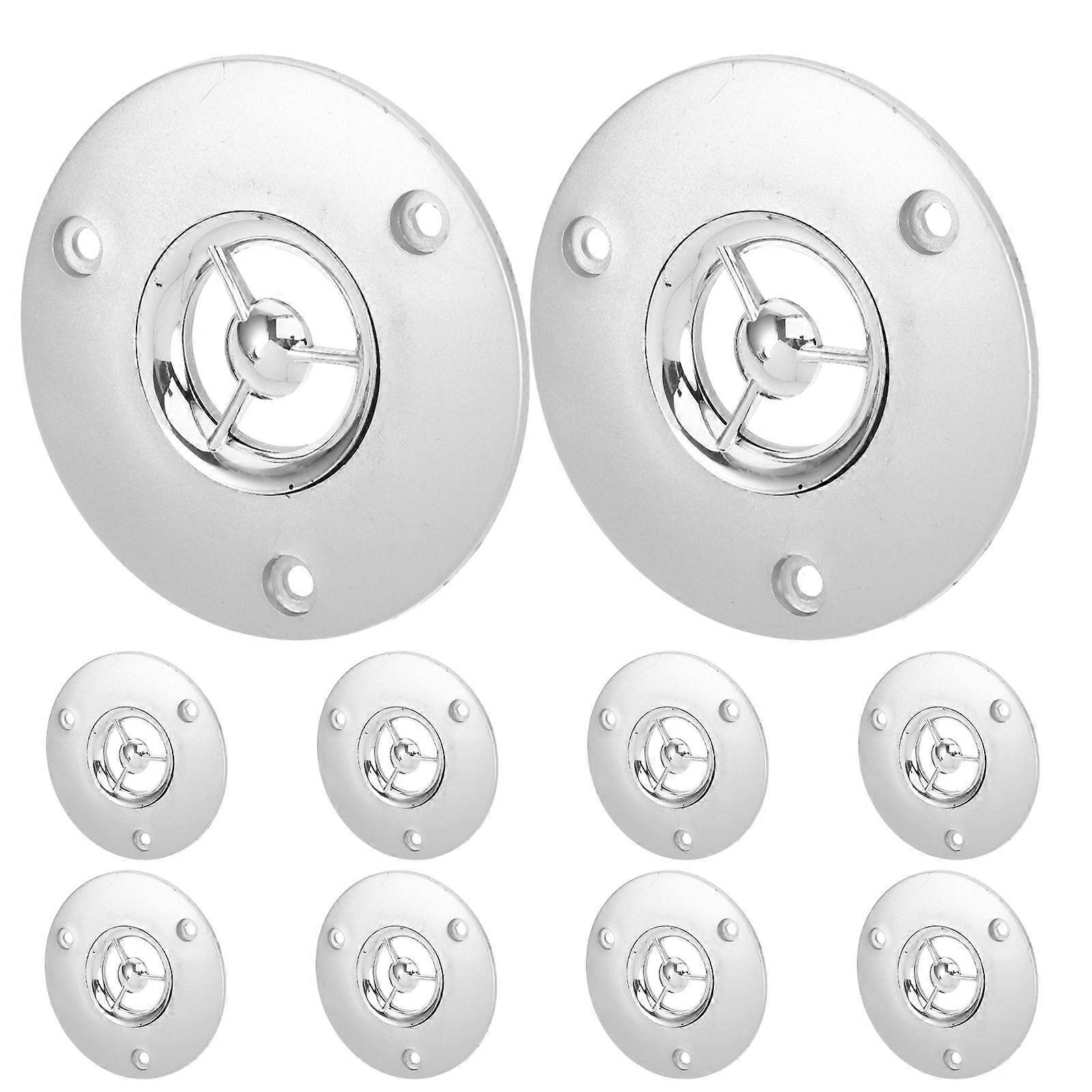 10pcs Round Audio Panel High Frequency Tweeter Grill Covers for Car Speaker with Electroplated Finish for Enhanced Sound Clarity