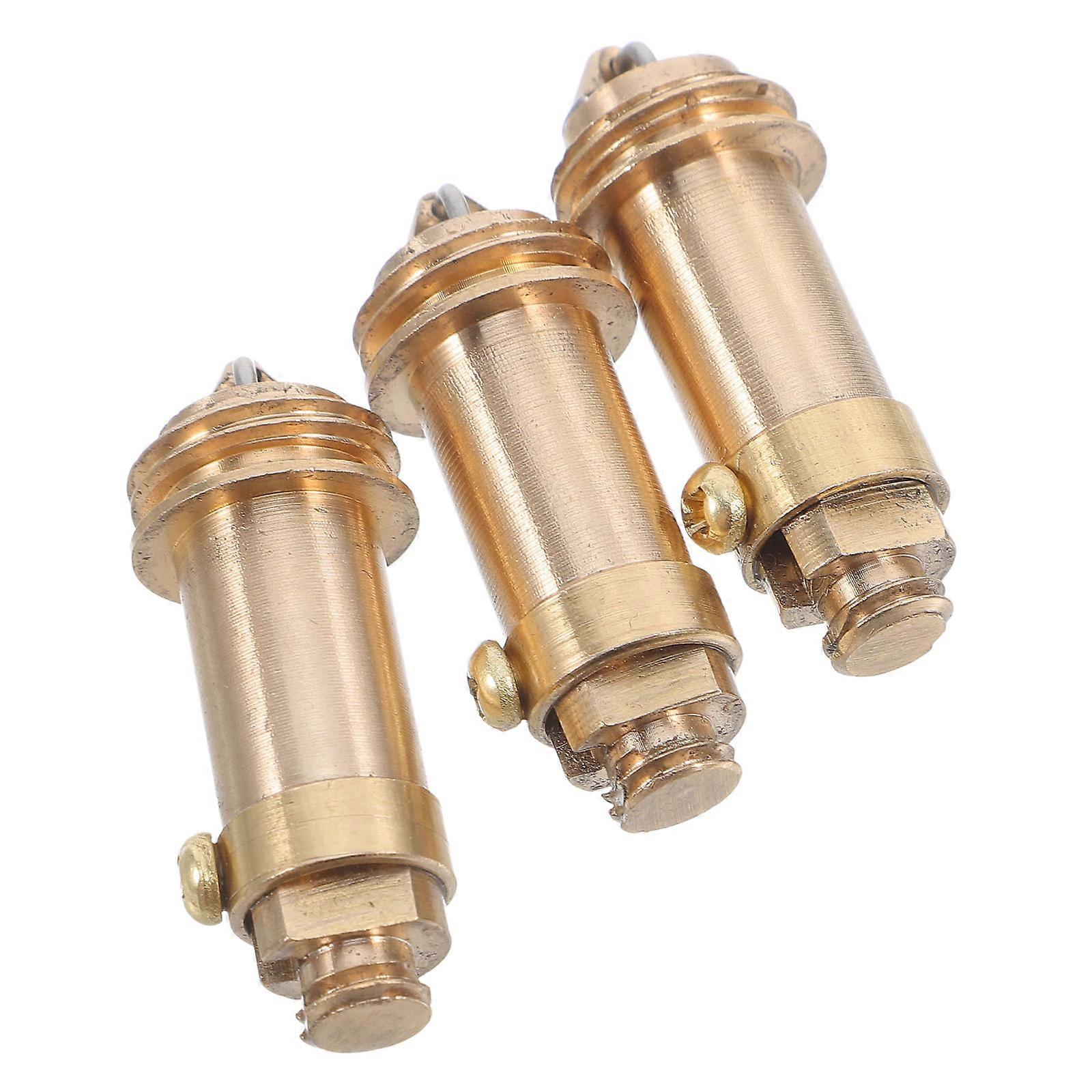 3pcs Durable Copper Pop Up Drain Stopper Core Replacement for Bathroom Sink and Tub Fittings – Leak Proof Design, Polished Finish, Universal Sink