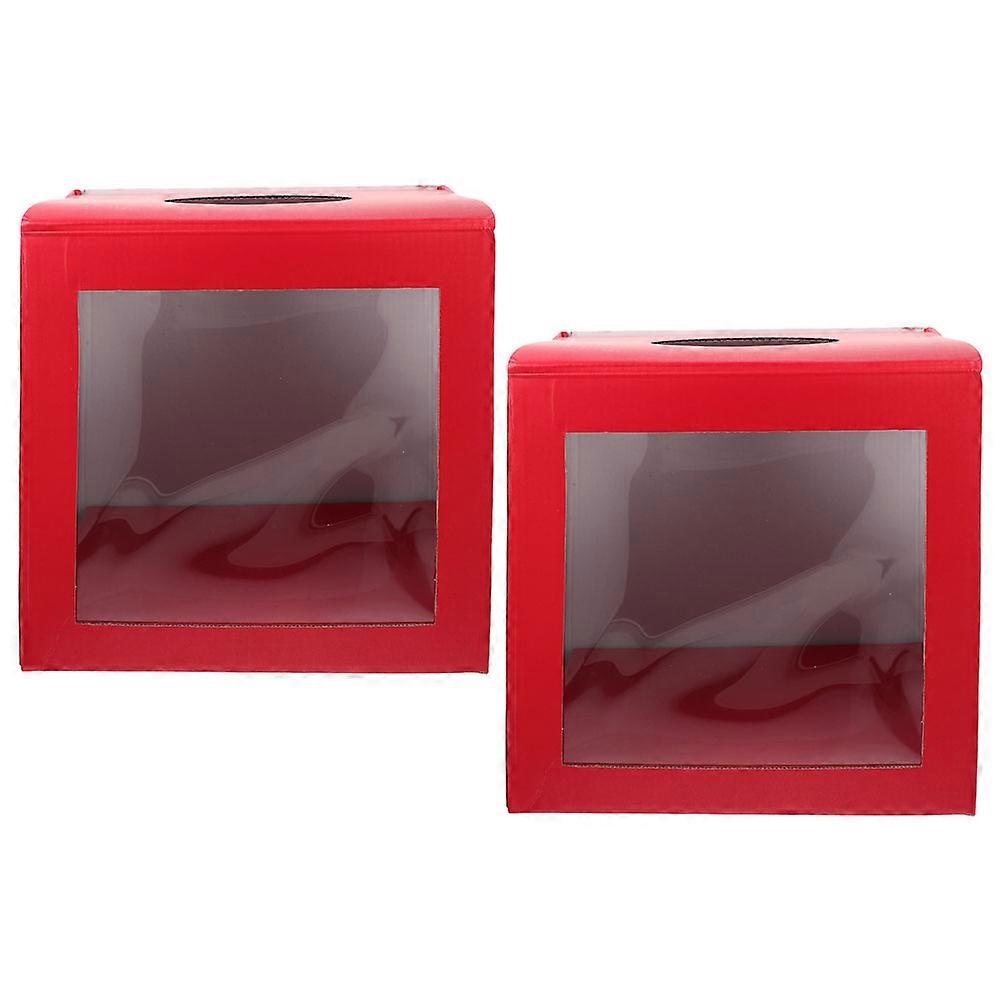 Plastic Raffle and Voting Container – Clear Money Storage for Donations, Fundraising, Birthdays, Weddings, and Corporate Events