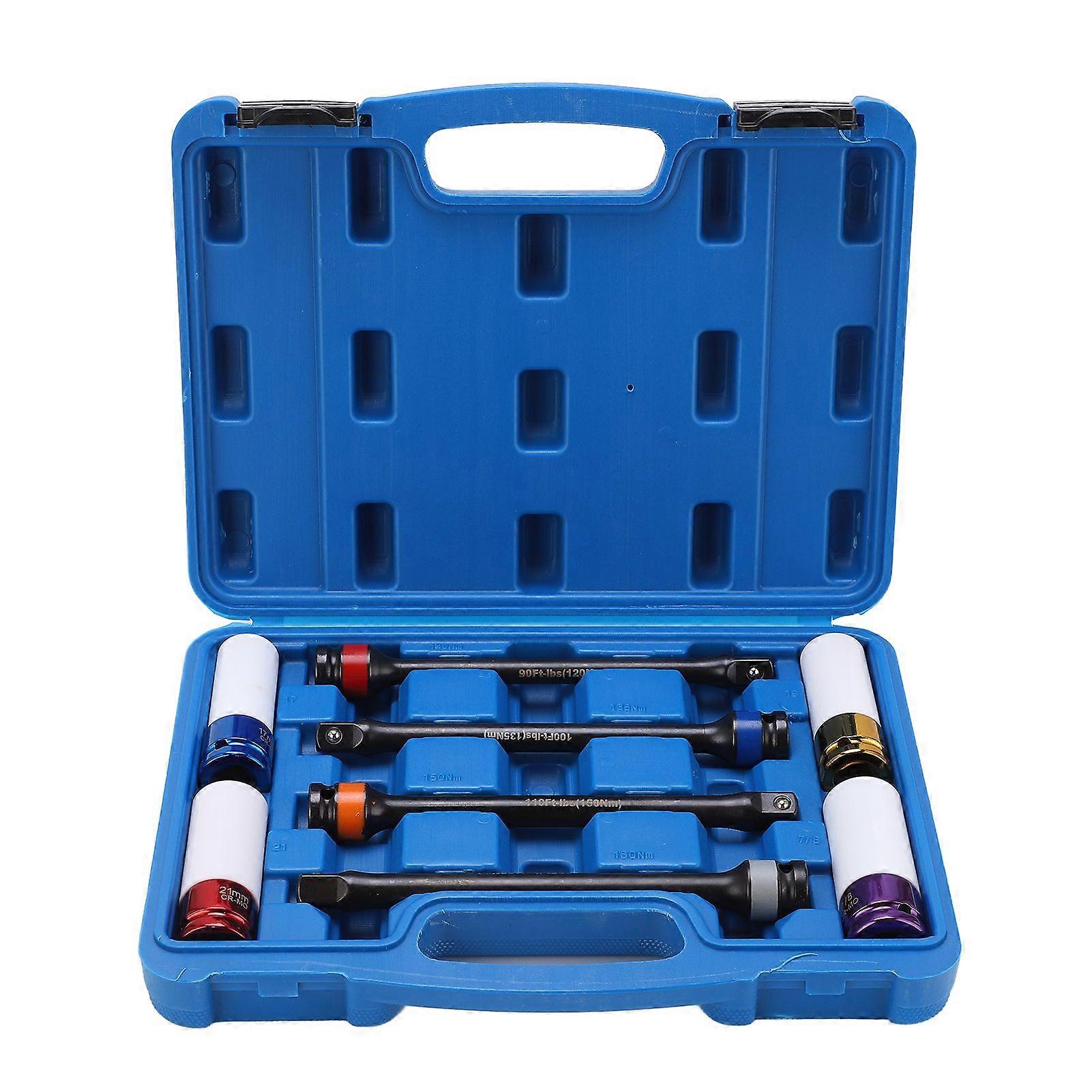 8 stk. torsionsstiftsæt ridsefast sikkert greb antirust praktisk identifikation holdbar torsionsbegrænsende forlænger