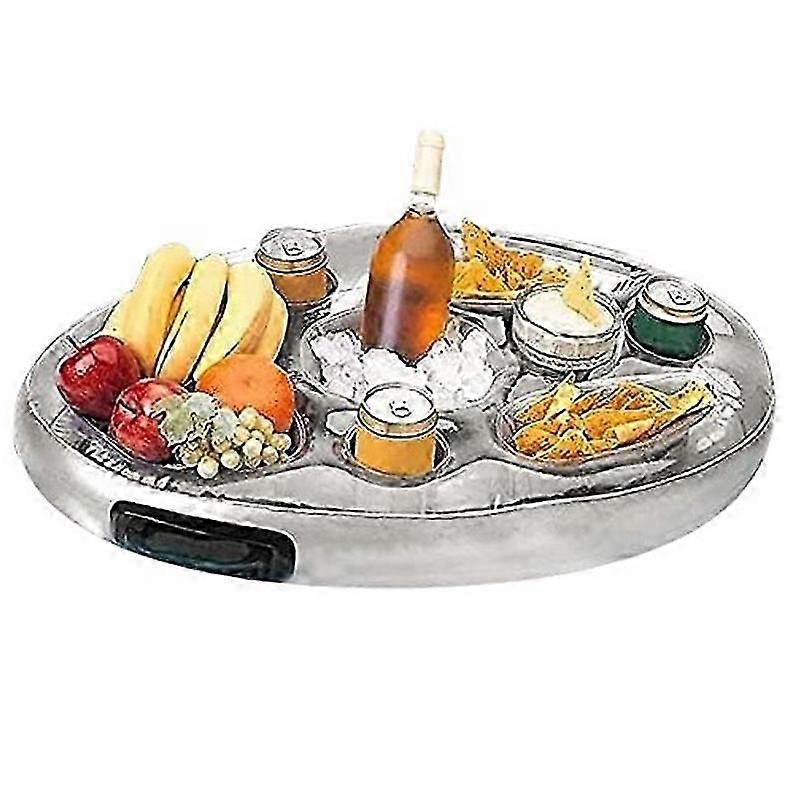 PVC Water Inflatable Pool Dining Tray Inflatable Perforated Drink Holder