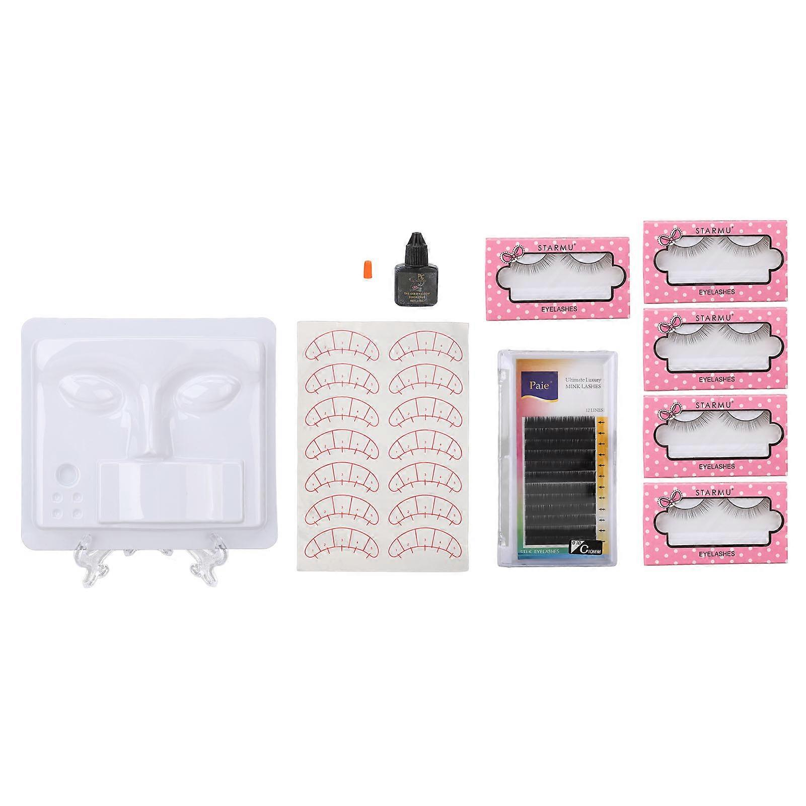 Eyelash Training Exercise Set Professional Reusable DIY Eyelash Extensions for Home Beginners Eyelash Enthusiasts