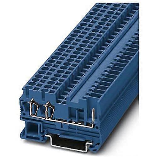Contact ST 2.5TWIN/1P BU FeedThrough Terminal Block, 2.5 mm Nominal Cross Section, 3 Connections, Blue, Pack of 50