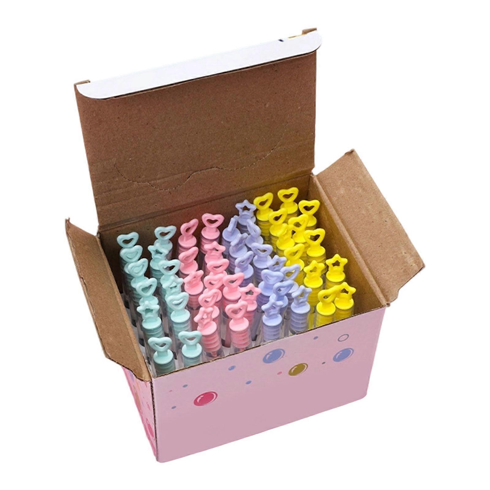 48PCS Convenient Bubble Blowers Safe Formula Efficient Design Outdoor Activity Toy for School Event Family Gatherings Multicolor