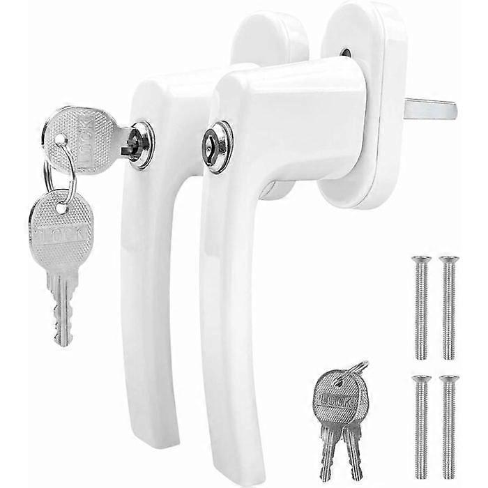 Aluminum keyed window handle, lockable window handle for child safety, door handle with screws, for