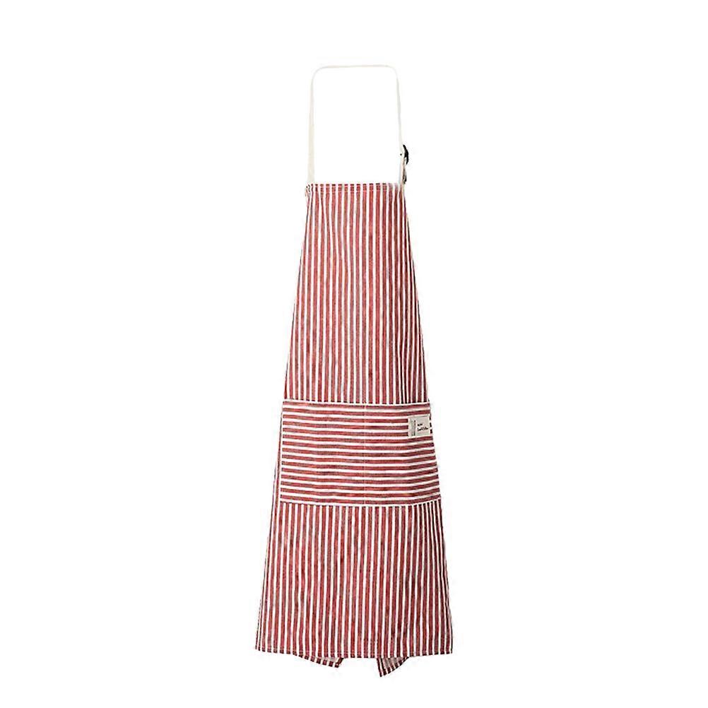 Cute Baking Apron Red 70x75cm Oilproof Protection Simple Design 1Pack