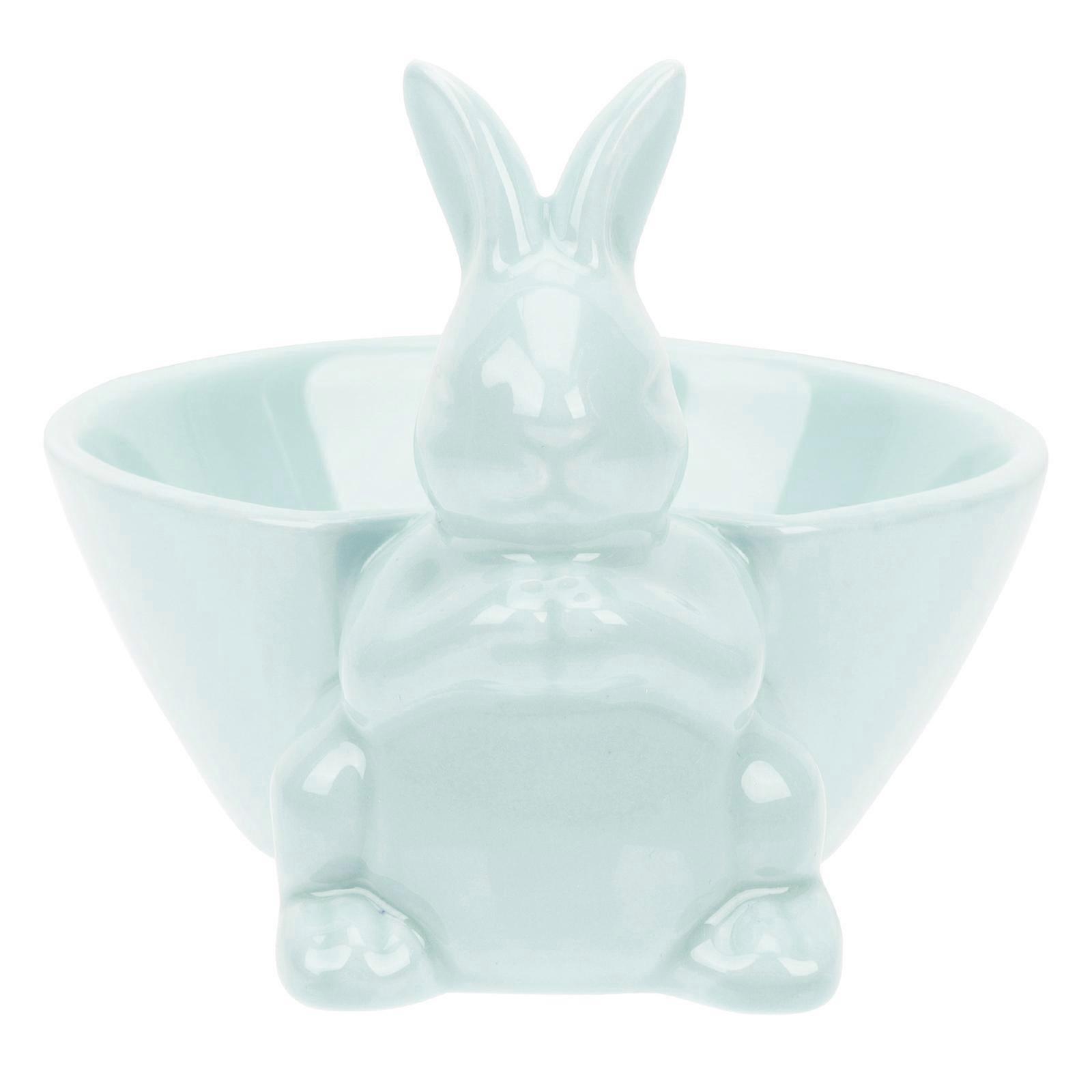 Lovely Easter Ceramic Tableware 1 Set Dining Table Decor with Fun Bunny Model Bowl