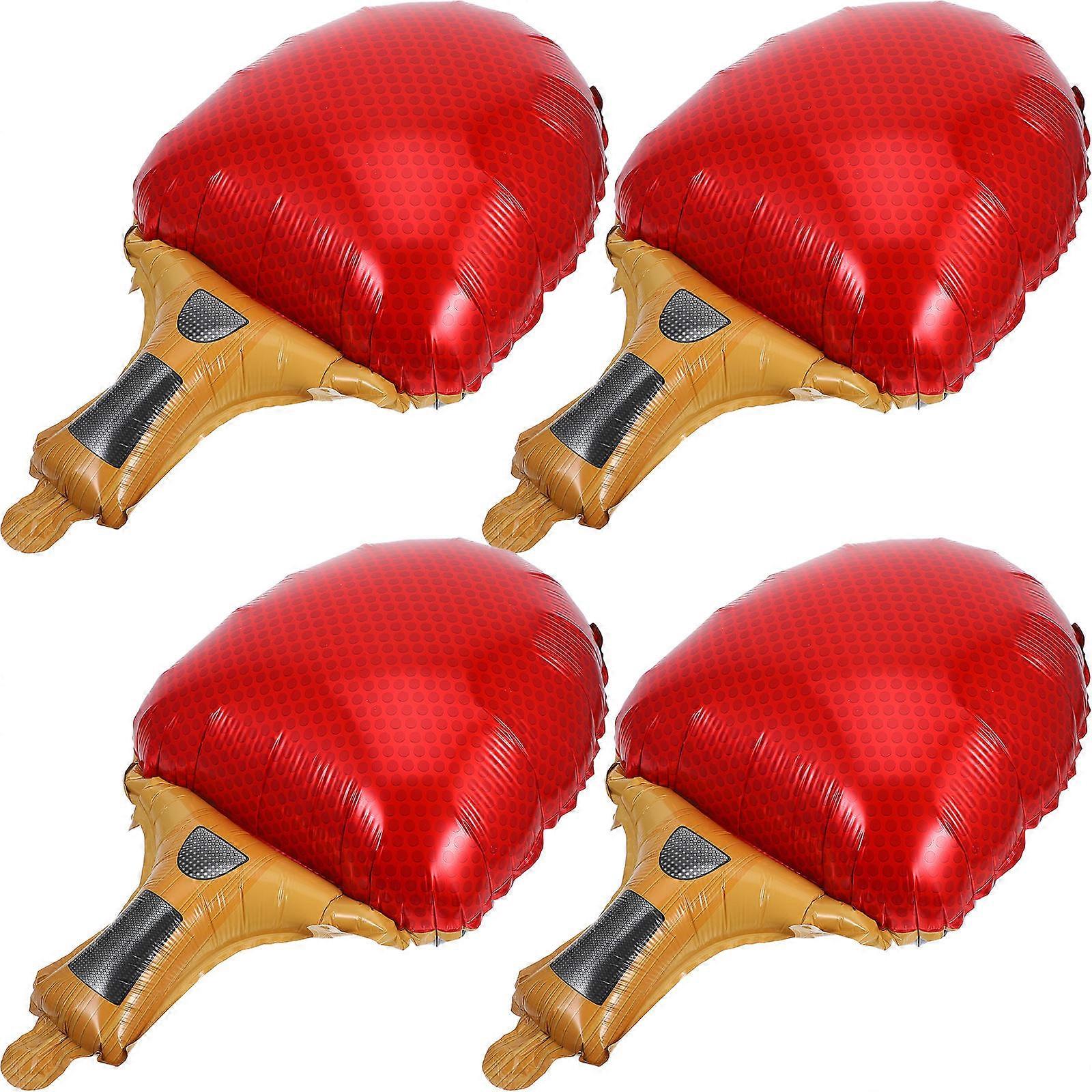 Tennis Ball Cutouts Table Tennis Paddle Balloons For Parties Sports Events Unique Design Multi 4Pcs