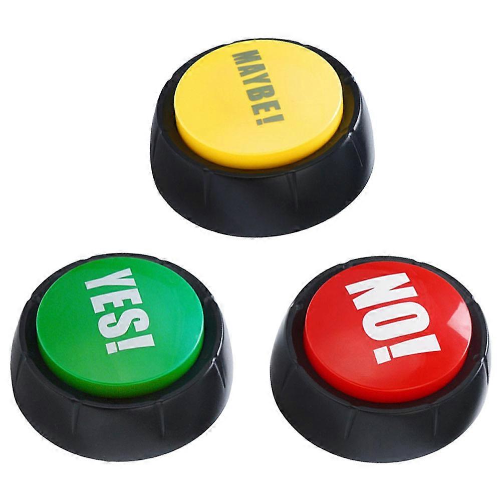 3pcs Electronic Sound Buttons Lightweight Portable Prank Playthings for Stress Relief, Party Games & Battery Powered