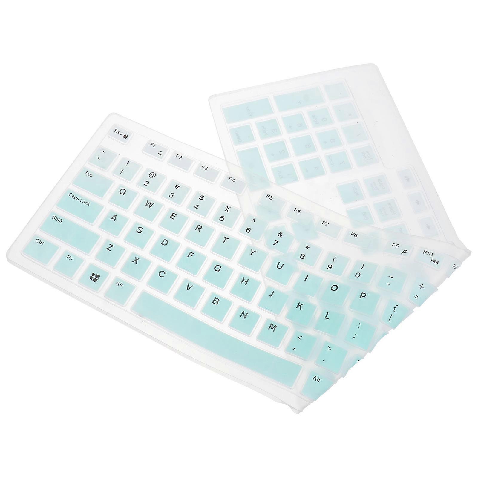 Universal Disposable Keyboard Protector Cover Home Use KM636 Wireless Keyboard Green Gradient 44.00X13.00X0.30CM Protective 1Pc