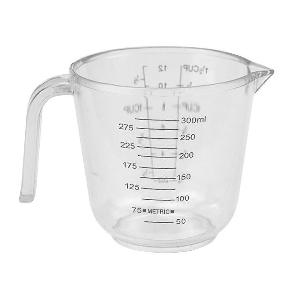 1pc High Temperature Resistant Acrylic Measuring Cup with Scale for Baking Home Use Medium Size 300ml