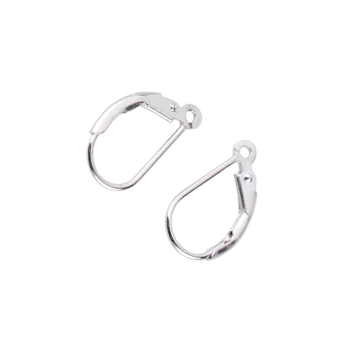 Silver Oval Ear Wire French Clasps for Women Handmade Earring Hooks Safe to Wear for Various Occasions 3 Pairs
