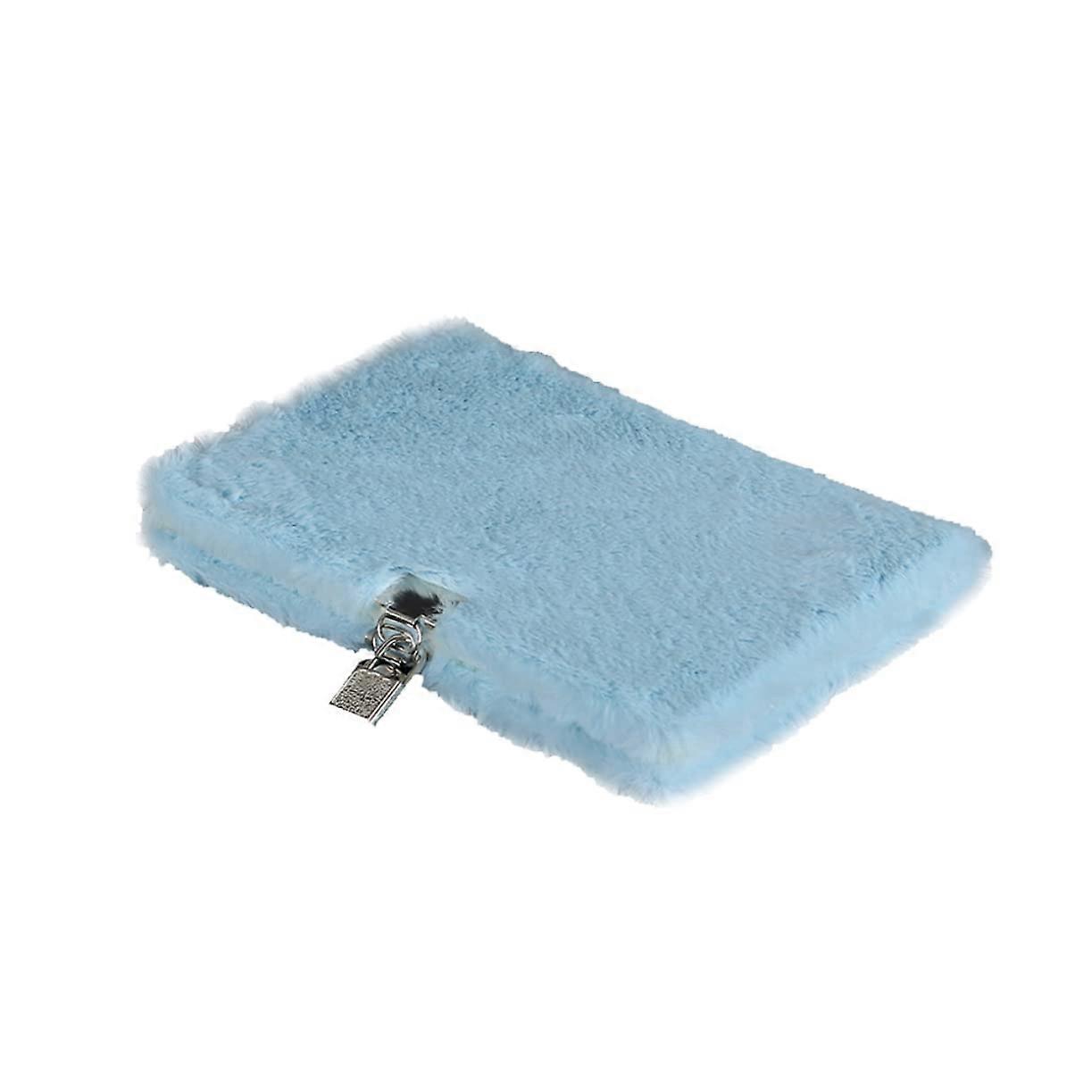 A5 Notebook for Travellers - Lined Plush Pocket Notebook for Children, Sky Blue Writing Diary 21x14cm