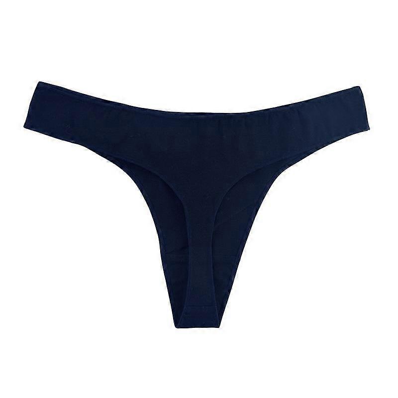 Women's Sexy Underwear Solid Color Thong Breathable Cotton Undies Low Waist Briefs Lingerie Panties G-String