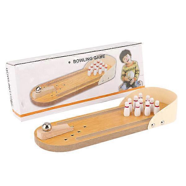 Wooden Bowling Game for Kids, Mini Bowling Game for Table, Interactive Game for Parents