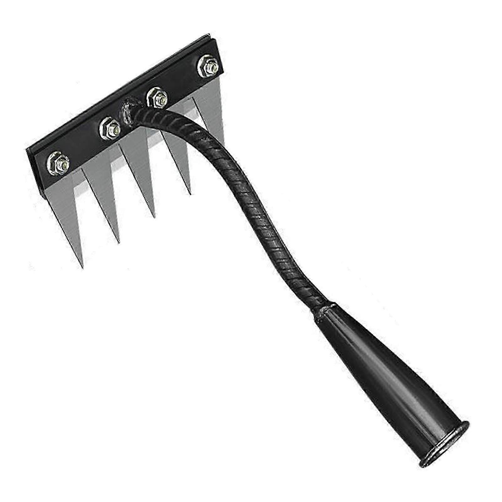 Iron Rake for Weeding with 5/6/7/8 Tines Steel Farm Tool for Grasping for Backyard Farm