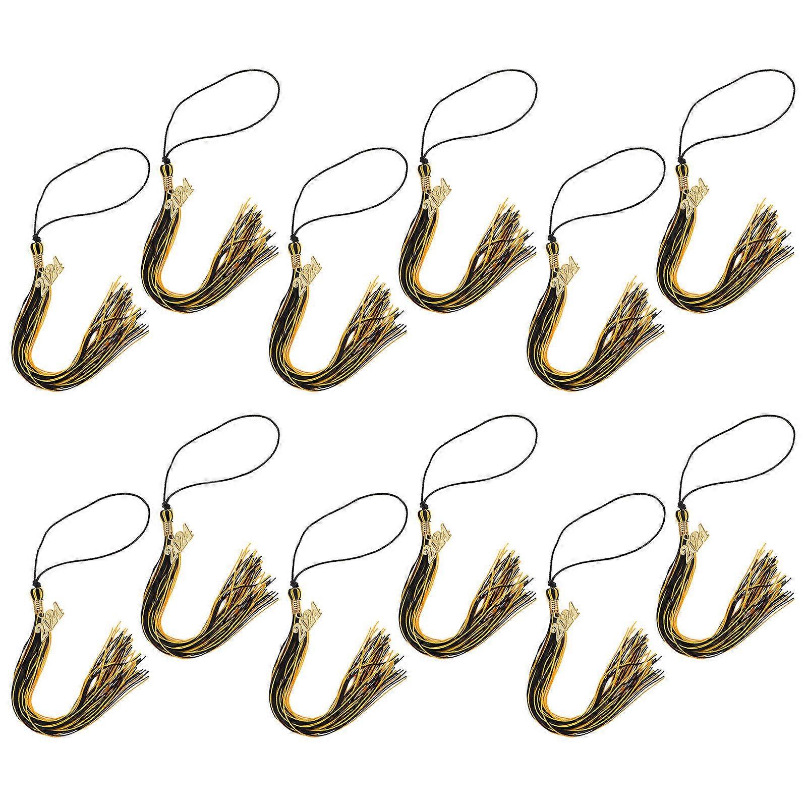 Graduation Tassels Set 12Pcs Yellow Memorial Item For Graduation Party For Classmates And Friends