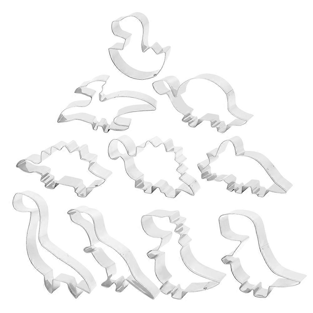 Creative Shaped Baking Mould For Home Use Baking Enthusiasts 10Pcs Silver
