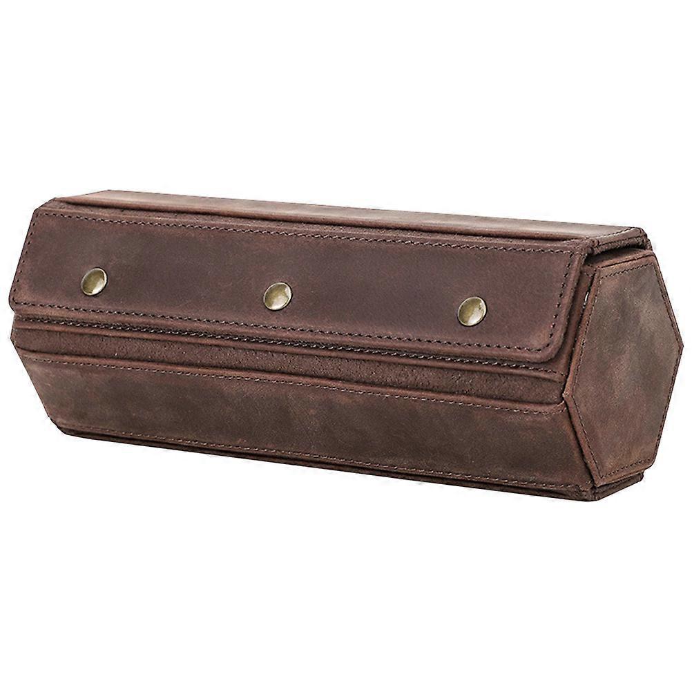 Watch Storage Organizer Watch Roll Travel Case 3 Slots Dust-Proof Secure Storage 1Pcs