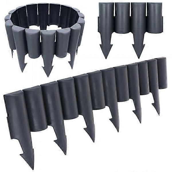 Garden edging 10-pack 250 cm in durable graphite color