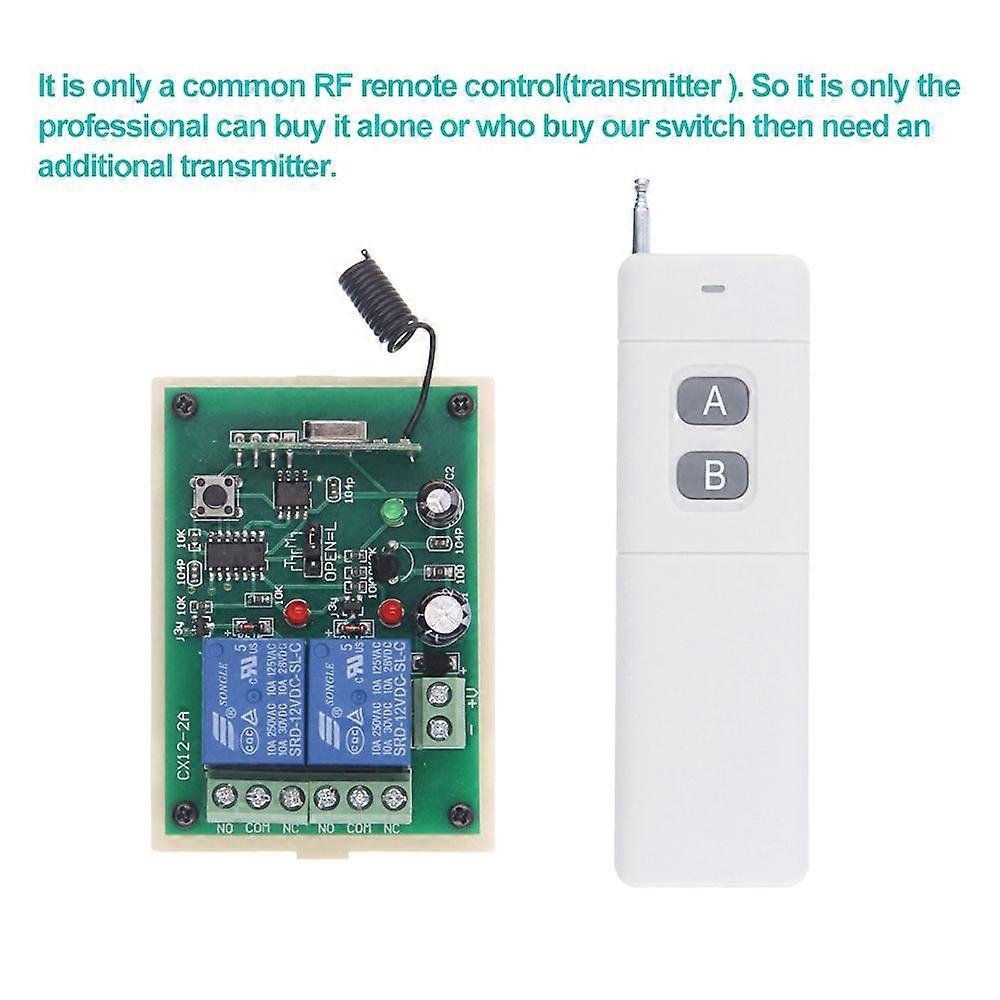 3000m Long Range Distance High Power 2CH Portable Remote Control Key Fob 2 CH RF 433 MHz Transmitter