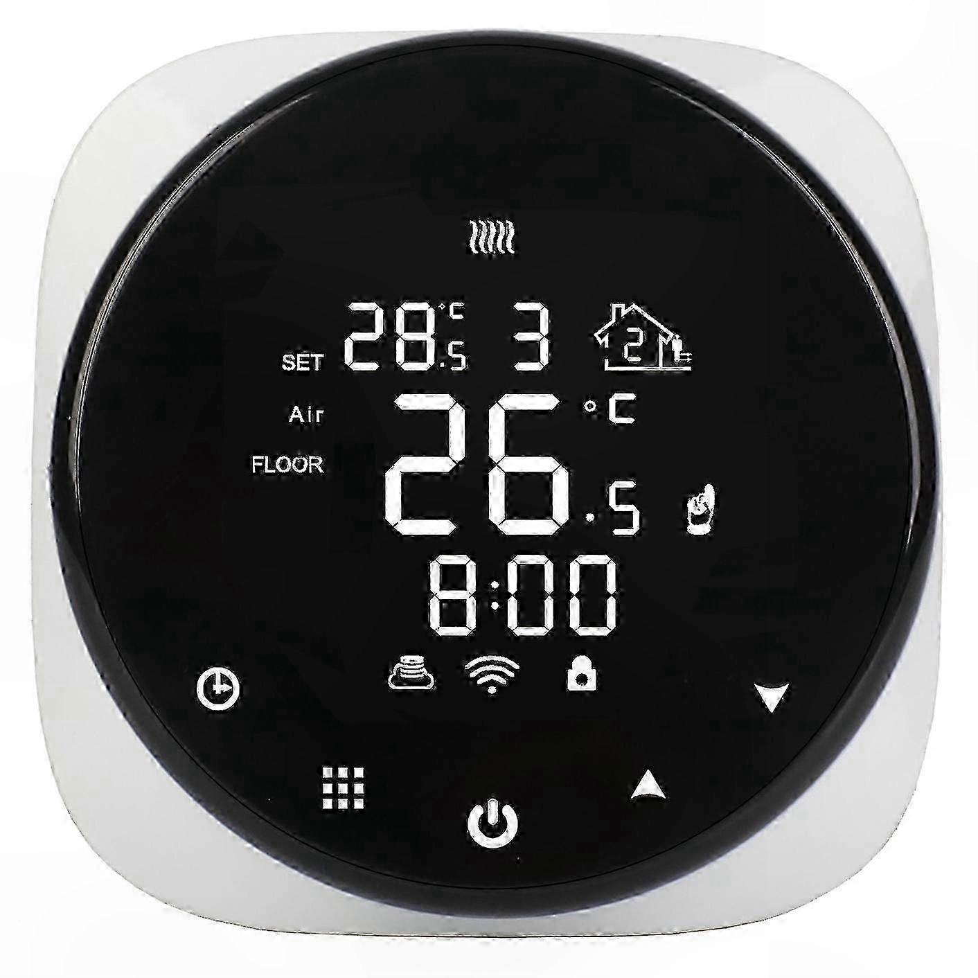 Smart WiFi Thermostat for Underfloor Heating Systems, Round Programmable Digital Boiler Control with Circular Design