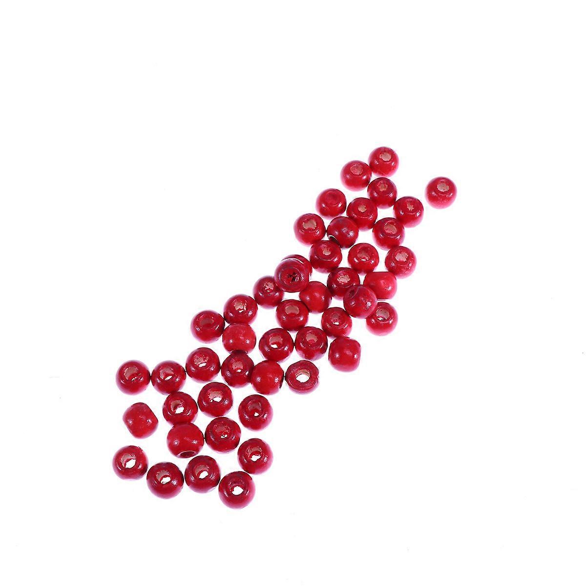 DIY Dreamcatcher Beads Accessory Smooth and Durable Plastic Red Round Beads 10mm