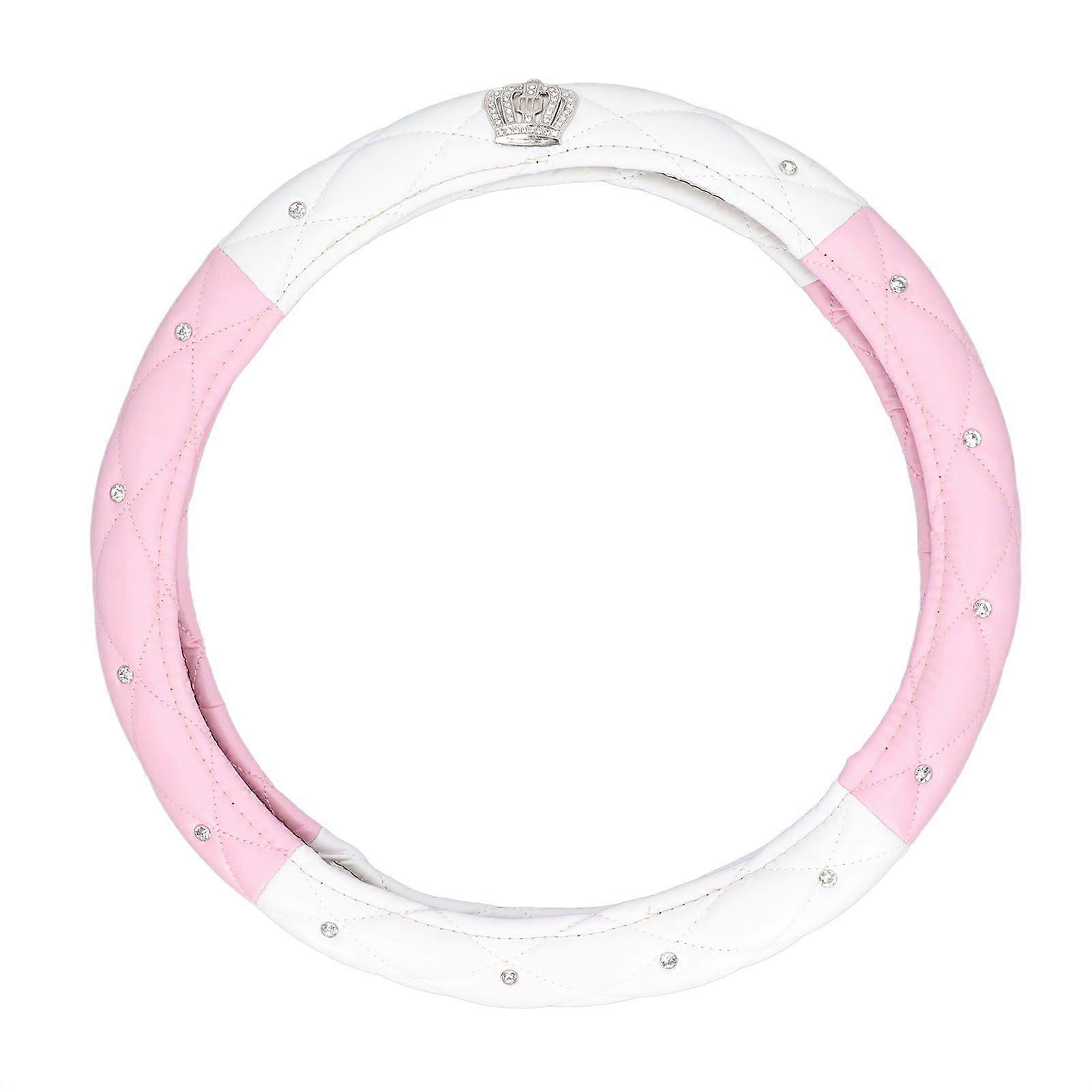 38cm pu leather steering wheel cover universal fit protector