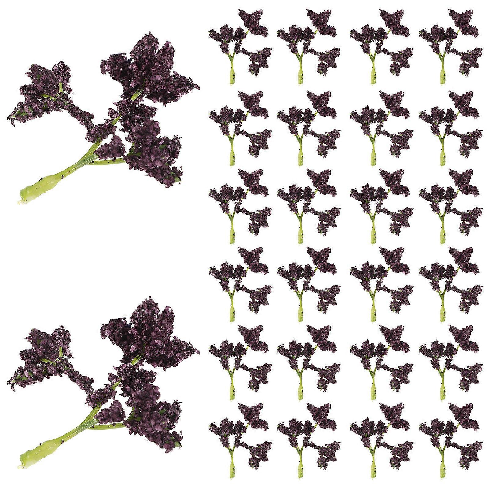 100 Pcs Purple Artificial Foam Flower Stamens for Decor Sturdy Plastic Craft Flowers Realistic