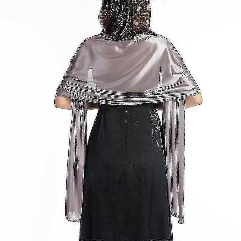 結婚式の贈り物 ショール ドレス イブニングパーティー ラップ サテン ピュアカラー ケープシュラッグス ボレロス ブライダル(花嫁介添人) スカーフ 女性の好意
